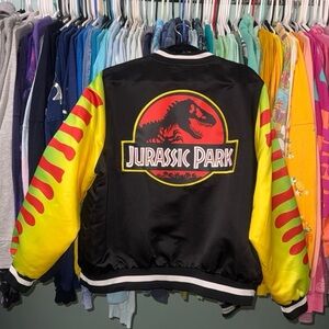 Her universe universal studios Jurassic park bomber jacket plus size 2 (2x) NWOT